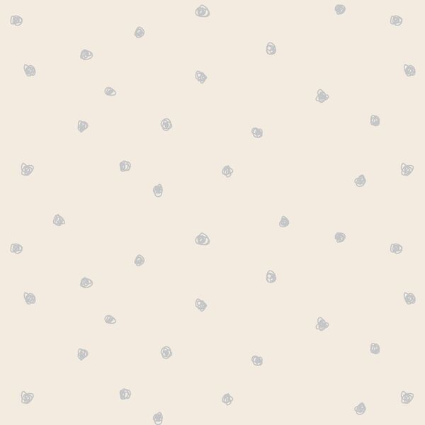Squiggle Dots in Lunar Gray on Egret