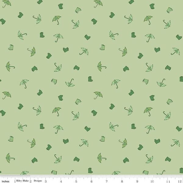 Umbrellas in Green