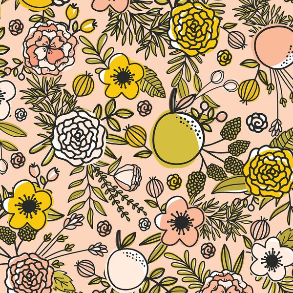 Bold Floral in Peachy