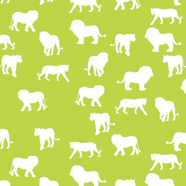 Lion Silhouette in Lime