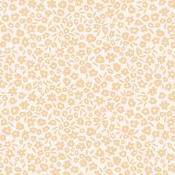 Flower Field in Light Apricot Cream