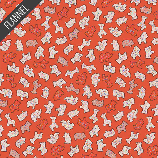 Circus Animals Flannel in Retro