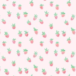 Strawberries on Top in Light Pink