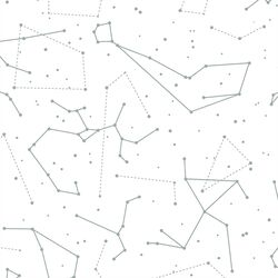 Star Charts in Eucalyptus in White