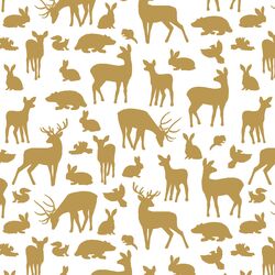 Forest Friends in Marigold on White