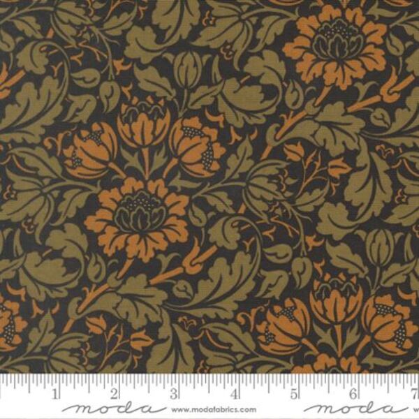 Flowering Scroll in Black