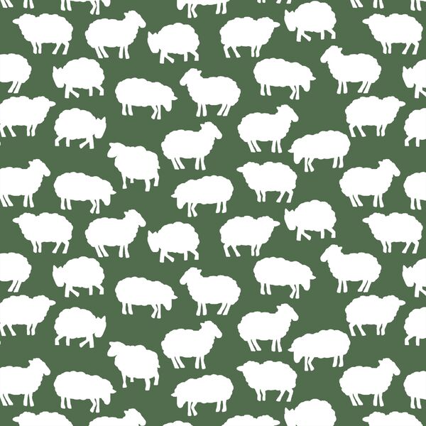 Sheep Silhouette in Kale