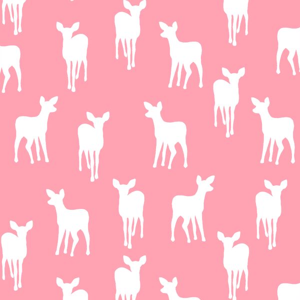 Fawn Silhouette in Rose Pink
