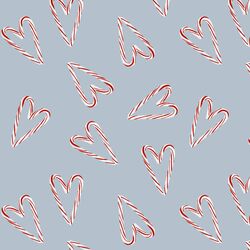 Sweet Candy Canes in Icy Blue