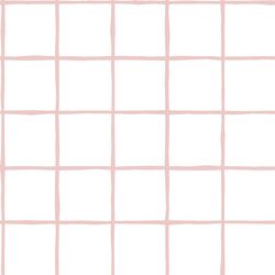 Windowpane in Blush on White