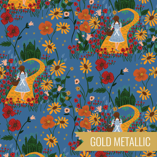 Yellow Brick Road in Blue Metallic