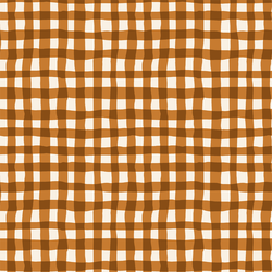 Organic Gingham in Rustic Orange