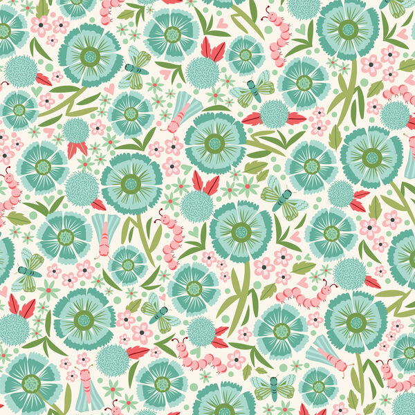 Garden Whimsy in Turquoise