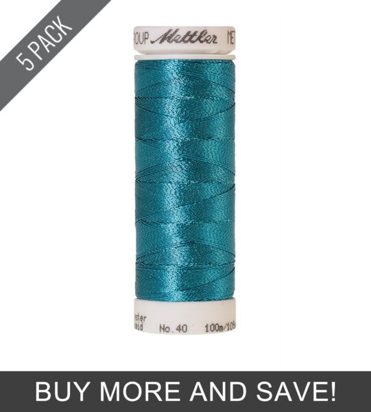 Bright Turquoise (7633-4101) - Metallic - 109 Yards (5 Pack) - Mettler ...
