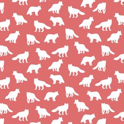 Little Fox Silhouette in Poppy