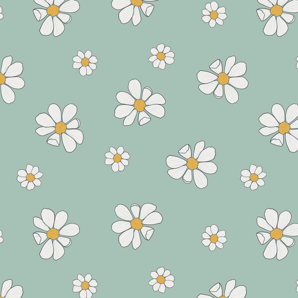 Daisies in Aqua Spring