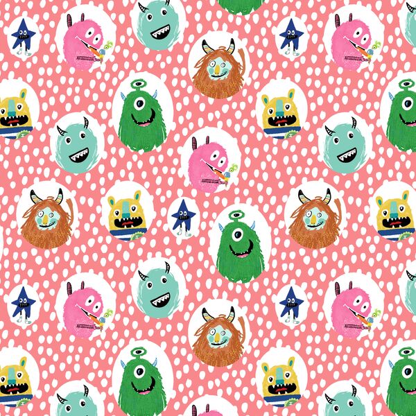 Little Monsters Dot in Peach