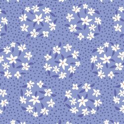 Floral Dot in Periwinkle