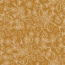 Floral Sketch in Amber