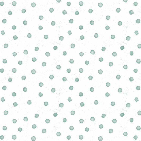 Splatter Dot in Aqua on White