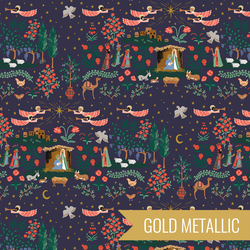 Nativity in Navy Metallic
