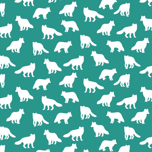 Little Fox Silhouette in Jade