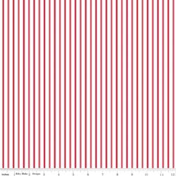Ticking Stripe in Red