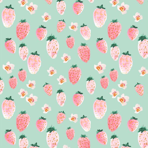 Strawberry Blossom in Mint