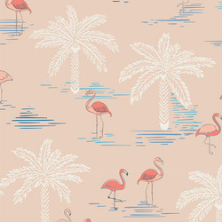 Flamingo Paradise in Sunset