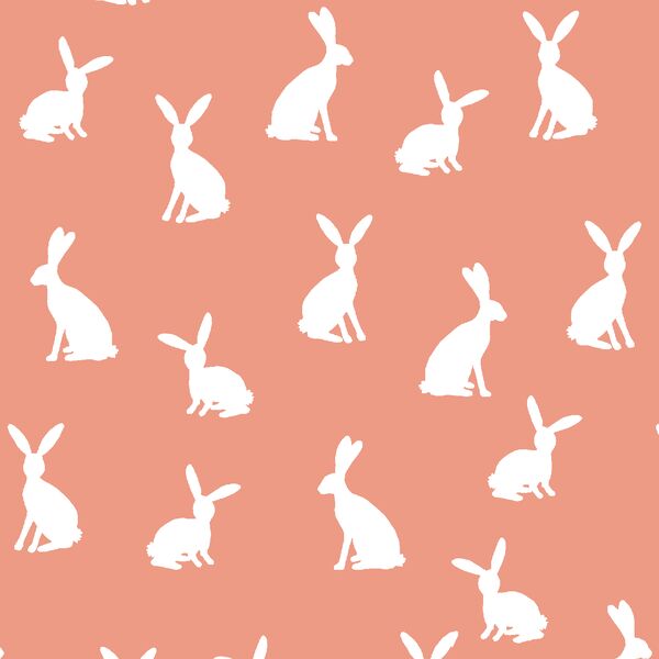 Cottontail Silhouette in Grapefruit