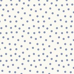 Tossed Polka Dot in Twilight Blue on Cream