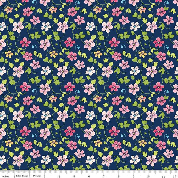 Blossoms in Navy