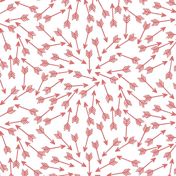 Arrows in Poppy on White