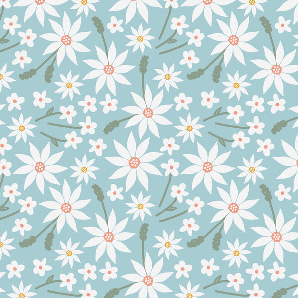 Flower Farm in Blue Skies