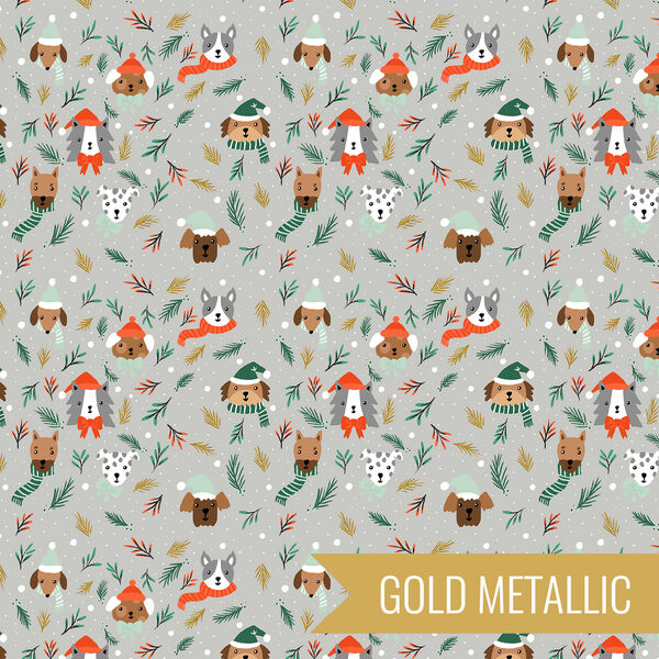 Dapper Dogs in Silver Metallic