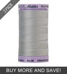 Stainless Steel (9104-13966) - Silk Finish Cotton 50wt - 547 Yards (3 Pack)