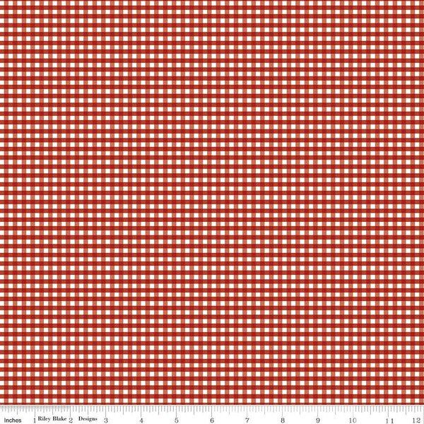 1/8" Gingham in Barn Red