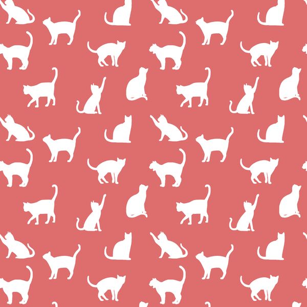 Cat Silhouette in Poppy