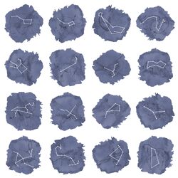 5 Inch Constellations in Indigo