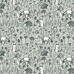 Woods of Whimsy in Pine on Cream