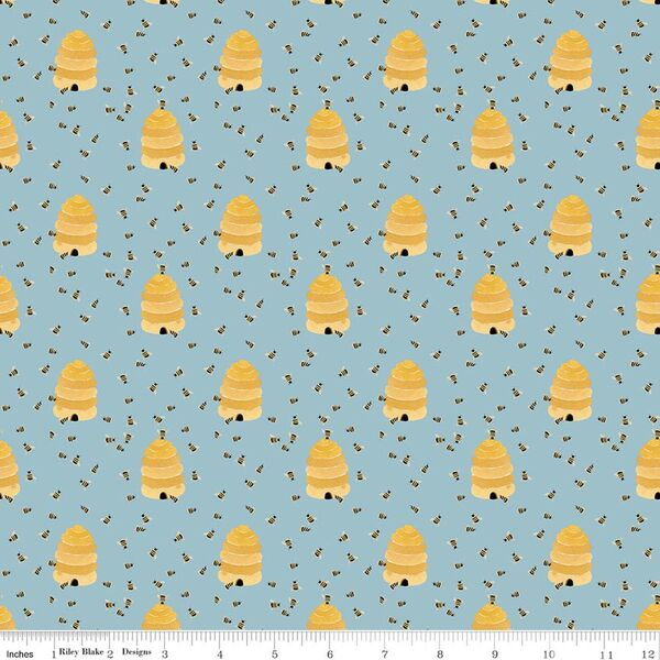 Beehives in Blue