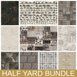 Eclectic Elements Palette in Charcoal Half Yard Bundle