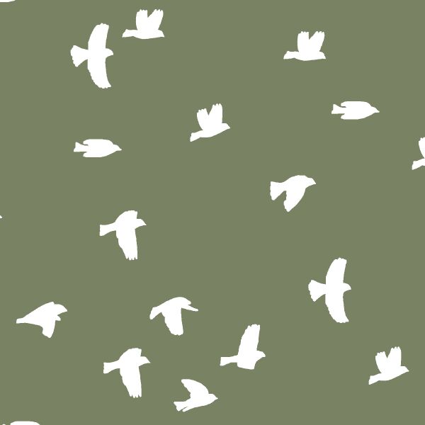 Flock Silhouette in Olive