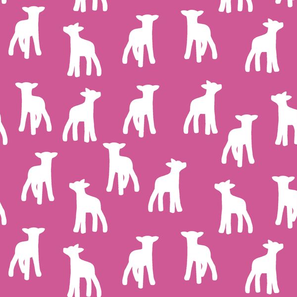 Lamb Silhouette in Petunia