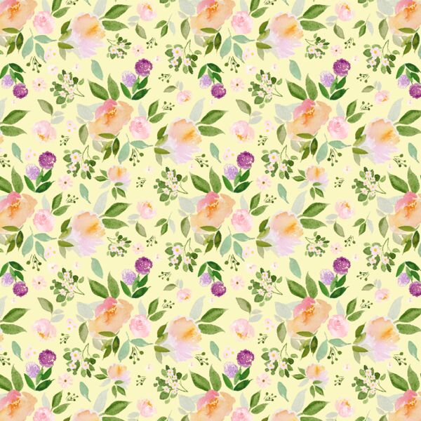 Little Garden Blooms in Spring Morning