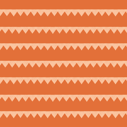 Pennant Stripe in Bright Ginger