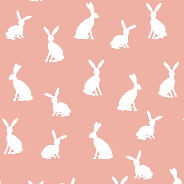 Cottontail Silhouette in Peony
