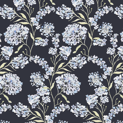 Hydrangea Vine in Ink Blue