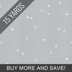 Clover and Over in Narwhal Unbleached - 15 Yard Bolt