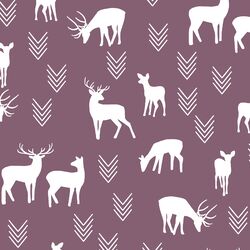 Deer Silhouette in Mulberry
